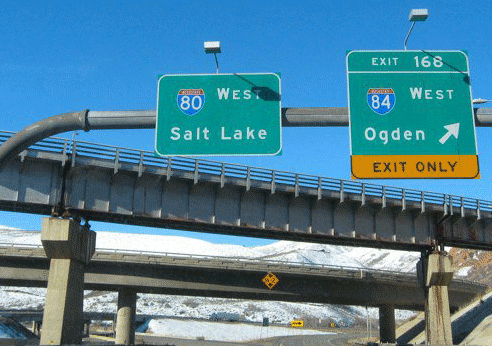 SLC highway sign.