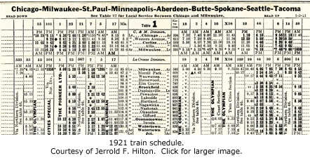 Brookfield on train schedule.