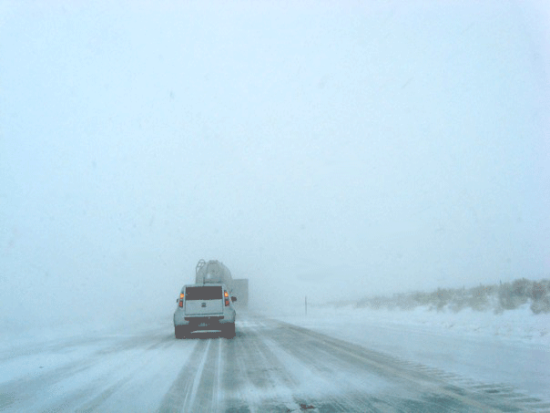 Snowstorm on I-80.