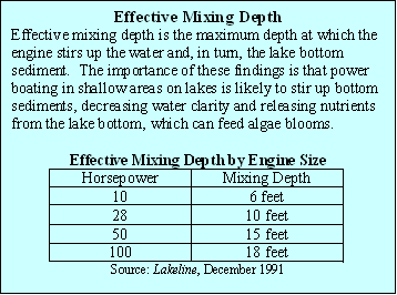 Motor boat agitation damage